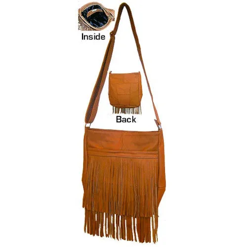 [LE4605-A] Fringe Leather Messenger Bag (SL605).webp