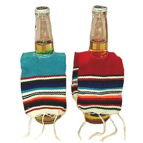 [MS1001-A] Beer Bottle Sarape Poncho - (SW499)