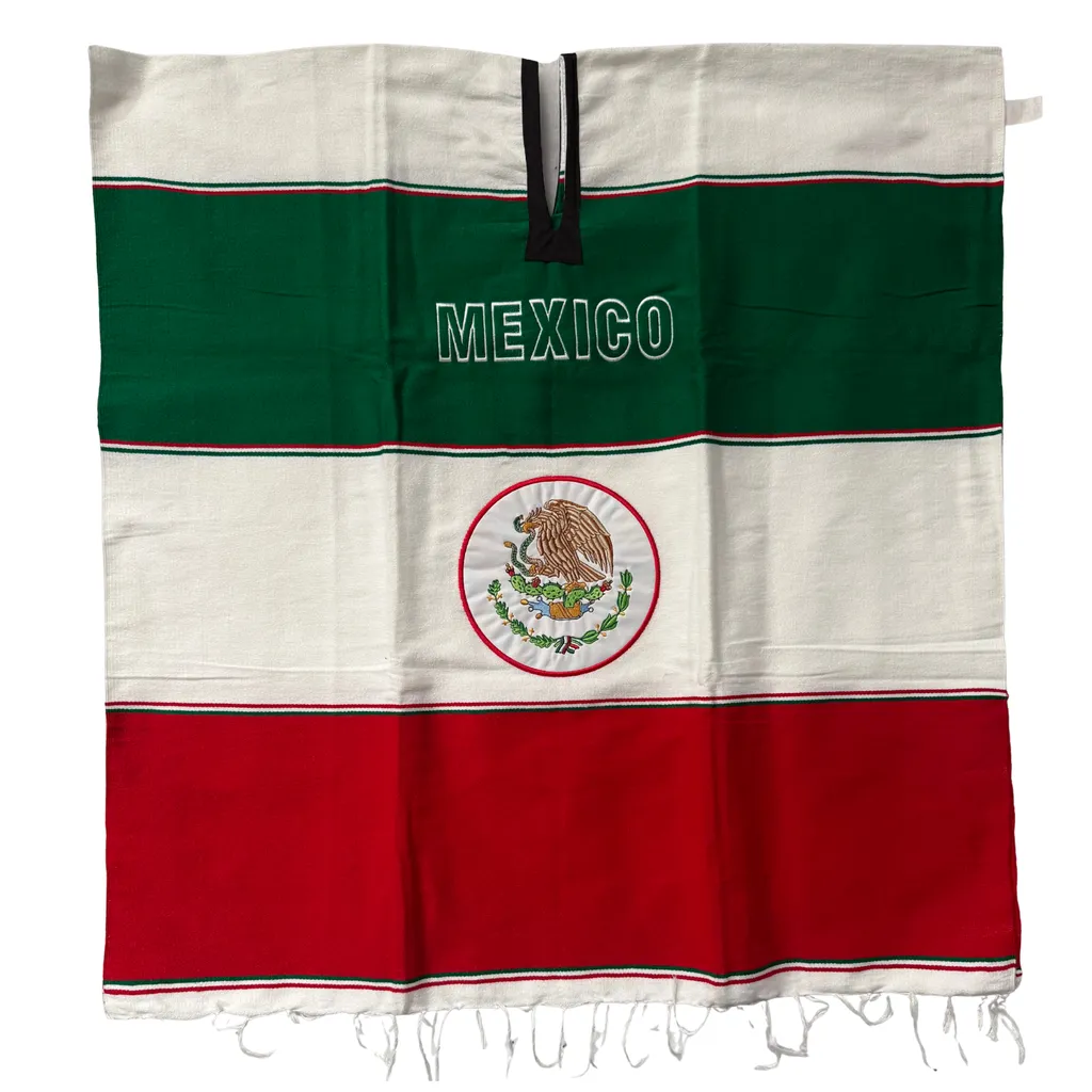 [PN3002-621] Mexican Soccer Poncho - (SM636)