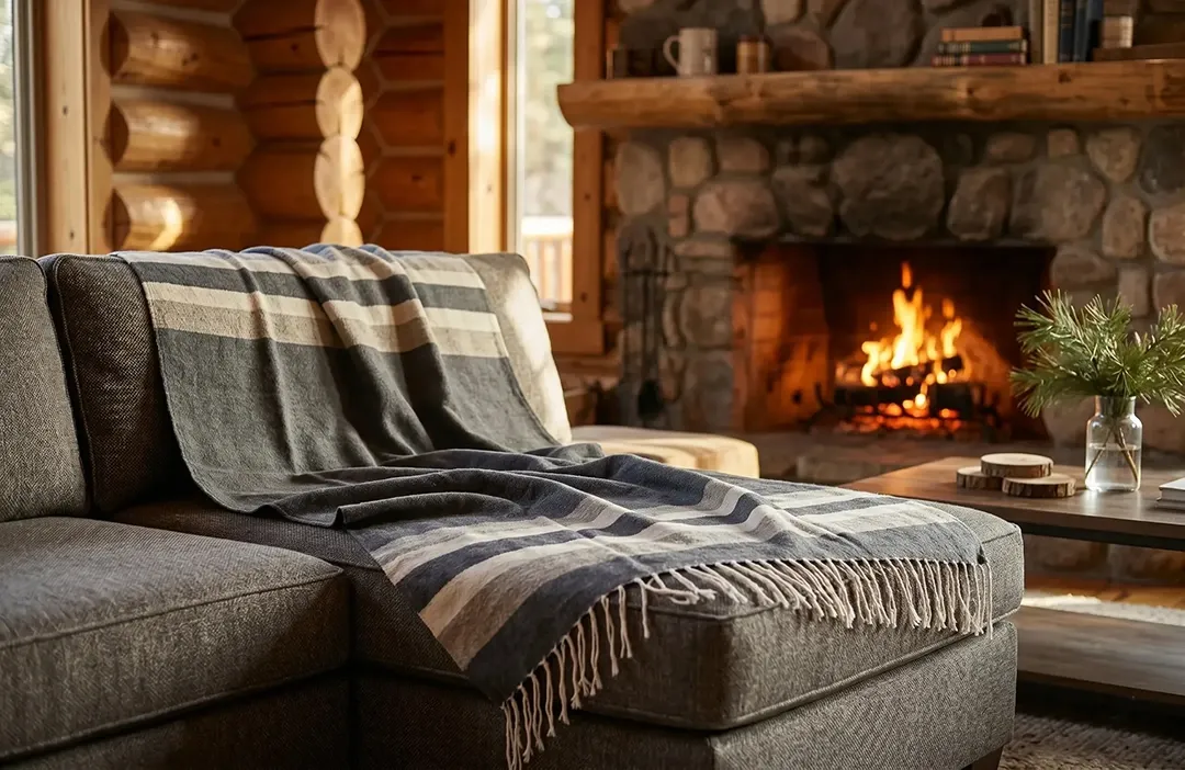 Multi-Stripe Wool Blanket