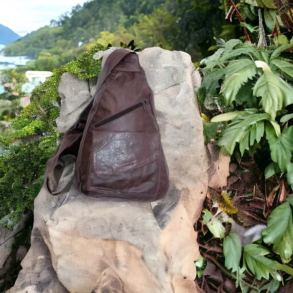 [LE4539-A] Postman Style Leather Bag - (SL539)