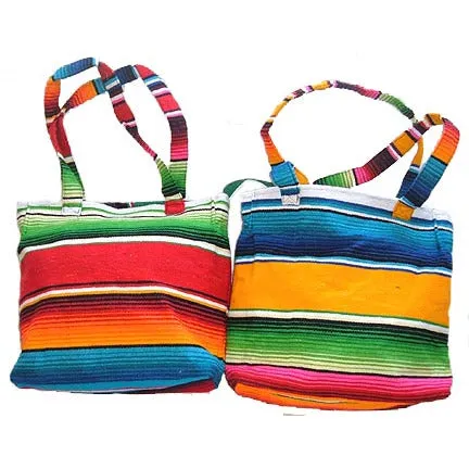 [BG1019-A] Sarape Bag w/ Zip Top - (SW698)