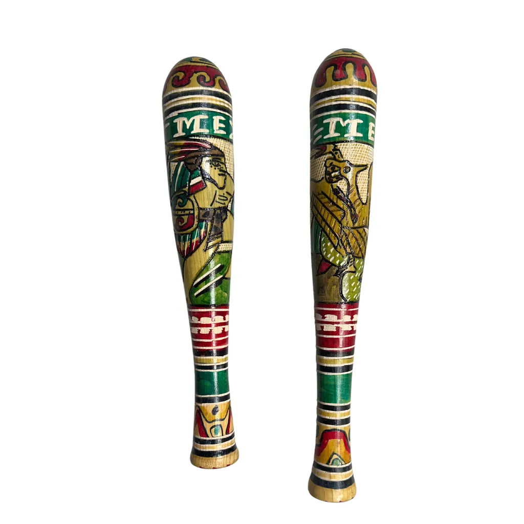 [MS1002-A-S] Hand Carved Aztec Bat-(BAT) (Small)