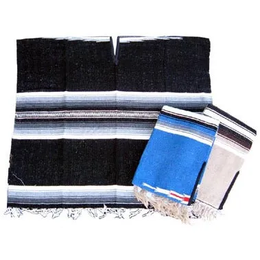 [PN1002-701] Mexican Diamond Design Poncho (SM610) (Black)