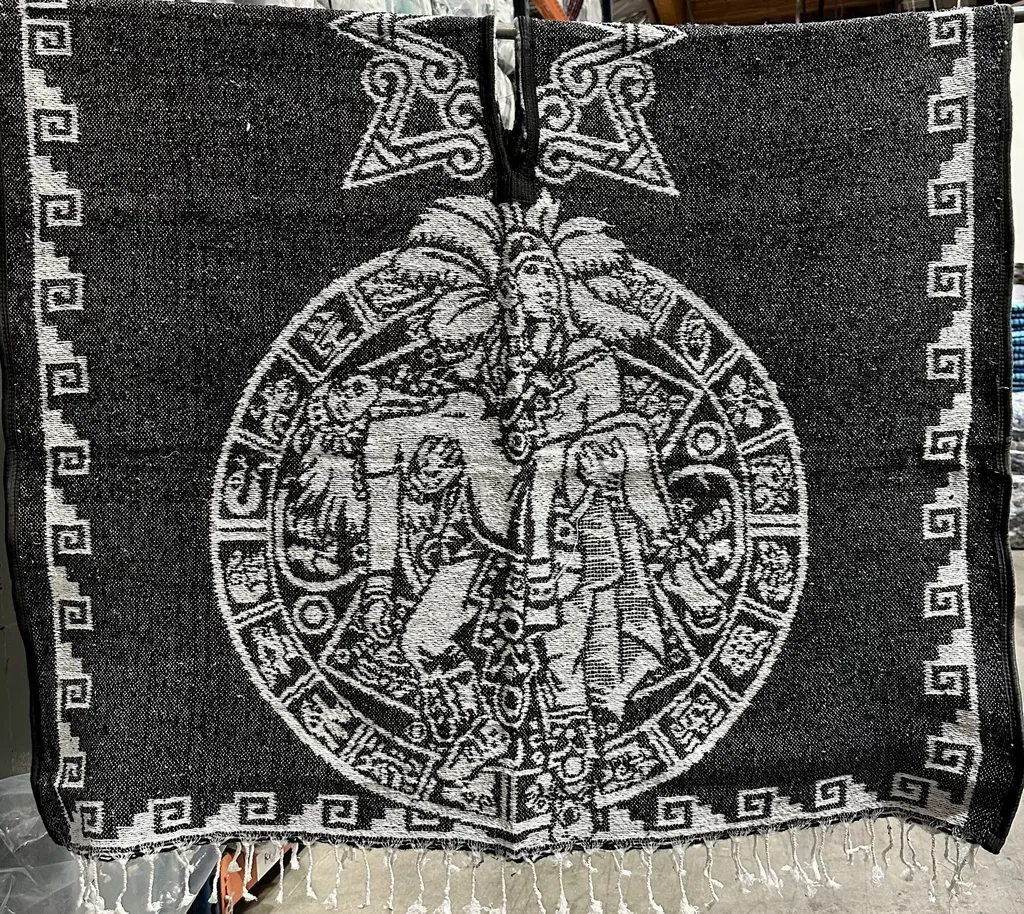 Mayan Sacrifice Poncho - (SM653) (Assorted)