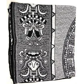 [BL5004-701] Mayan Sacrifice Scene Blanket (SW273) (Black)