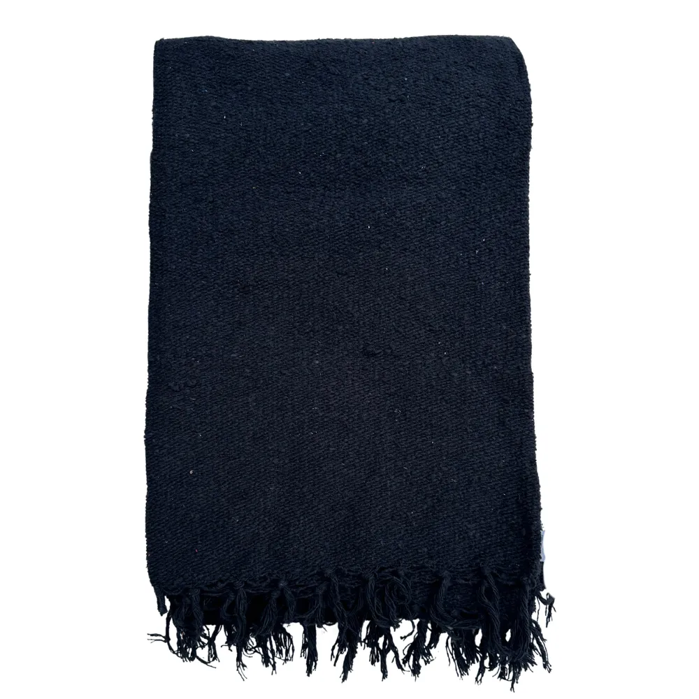 [BL1006-701] Solid Color Woven Blanket - (SW250) (Black)