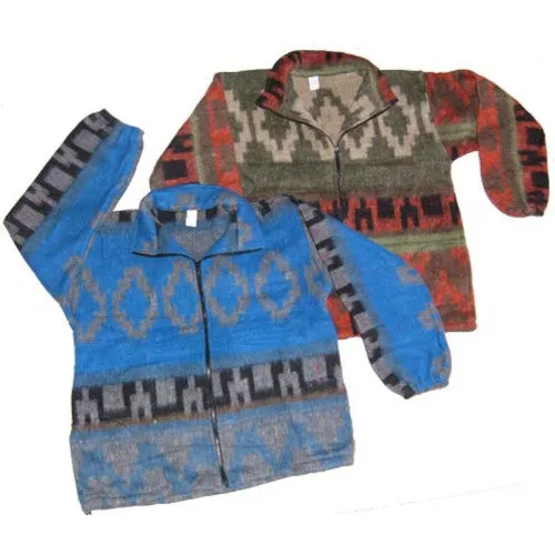 [AP2001-A-S] Brushed Indian Design Full Zip Jacket - (SP160I) (Small)