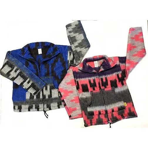 [AP2002-A -S] Kids Brushed Indian Design Jacket - (SP164) (Small)