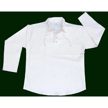 [AP8001-002-S] Muslin Lace Up Cotton Shirt - (SP141) (Small)