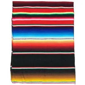 [DE1001-701] Sarape Table Runner - (SM659) (Black)