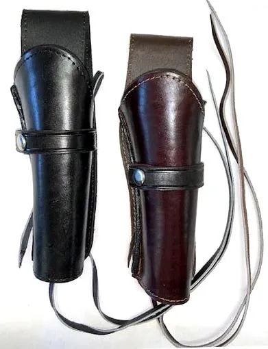[GHO-08L-BLP] Left Plain Leather Pistol Holster - (SL345P/L) (Black, 8)