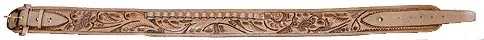[GCB2234--BLT] Straight Cartridge Belt - Tooled - (SL359) (Black, 34, 22)
